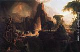 Thomas Cole Canvas Paintings - Expulsion from the Garden of Eden